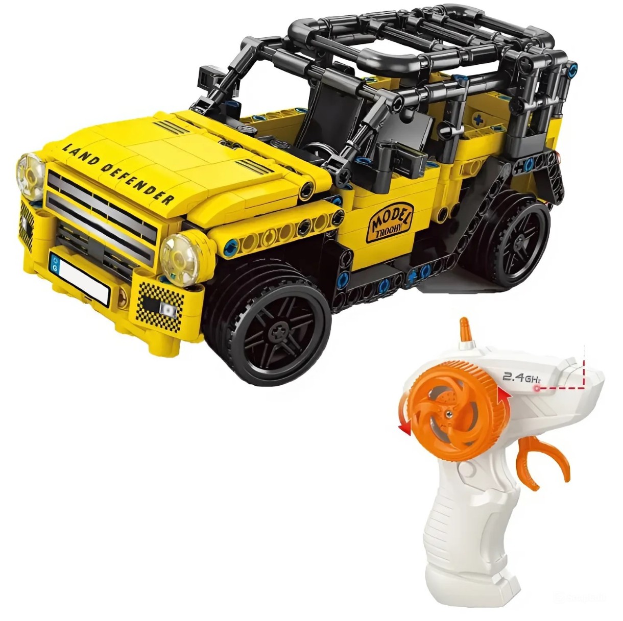 Радиоуправляемый конструктор Pingao Land Rover Defender Yellow 446pcs