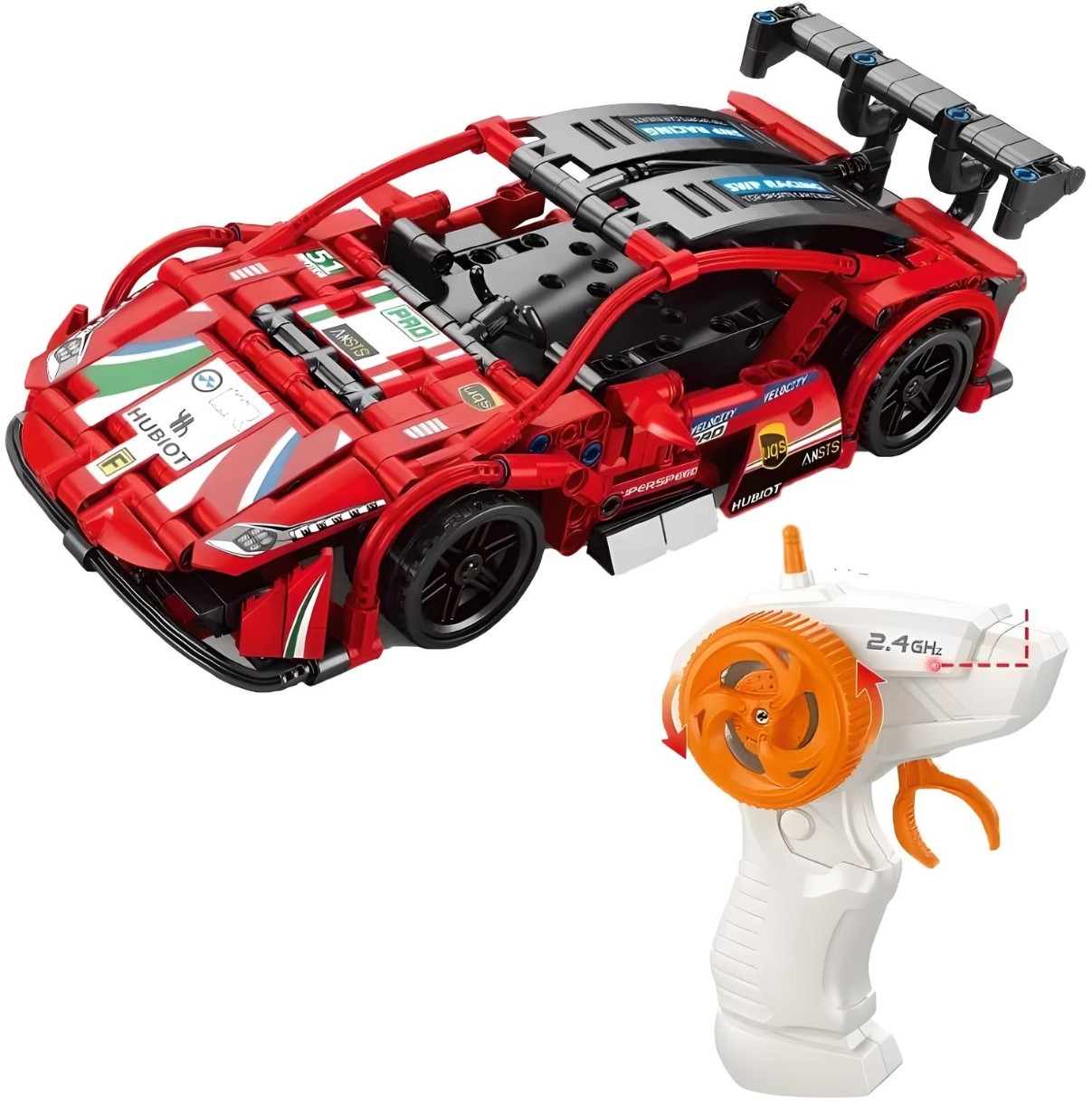 Constructor cu telecomanda Pingao Ferrari Red 440pcs