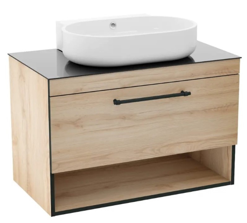 Шкаф с умывальником Imprese Black Edge f32119OK
