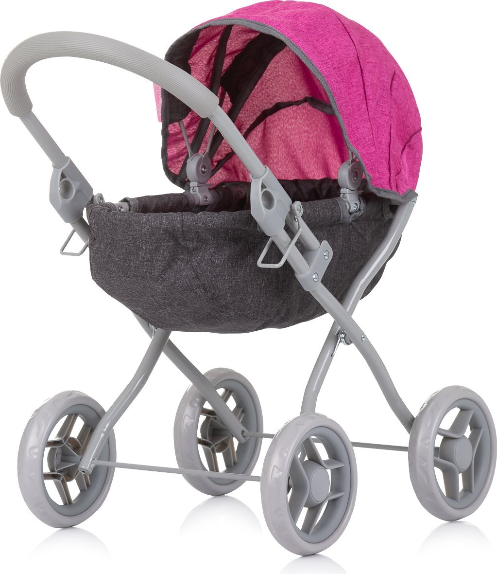 Коляска для кукол Chipolino Daisy Grey/Pink Linen (KZKDZ02401GP)