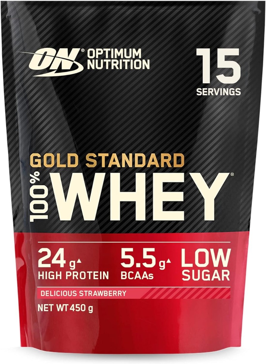 Proteină Optimum Nutrition Gold Standard 100% Whey Delicious Strawberry 450g
