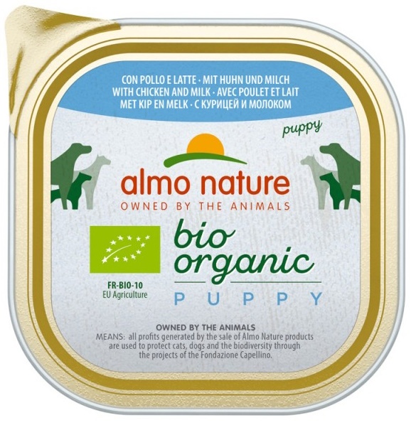 Влажный корм для собак Almo Nature Bio Organic Puppy Chicken & Milk 300g
