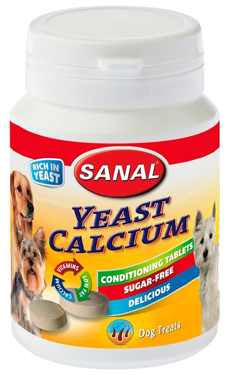 Supliment nutritiv Sanal Dog Yeast-Calcium 75g
