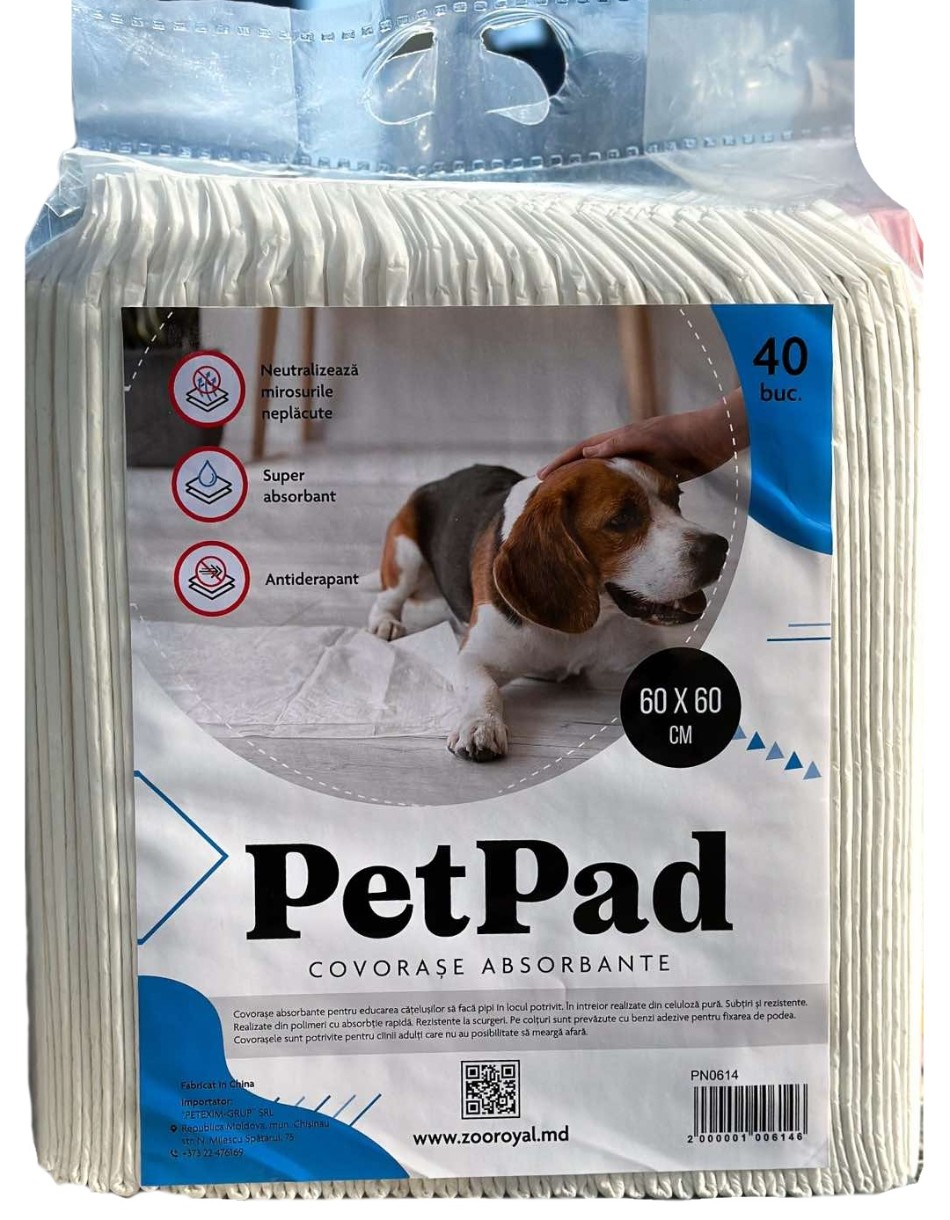 Пеленки для собак и кошек PetPad 60x60cm PC0616 40pcs