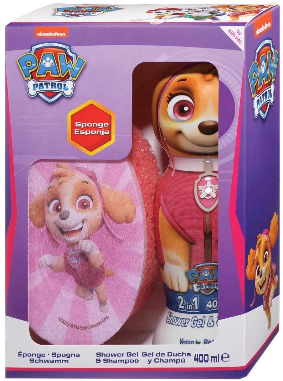 Детский гель для душа Air-Val Paw Patrol Skye 2in1 400ml + Sponge