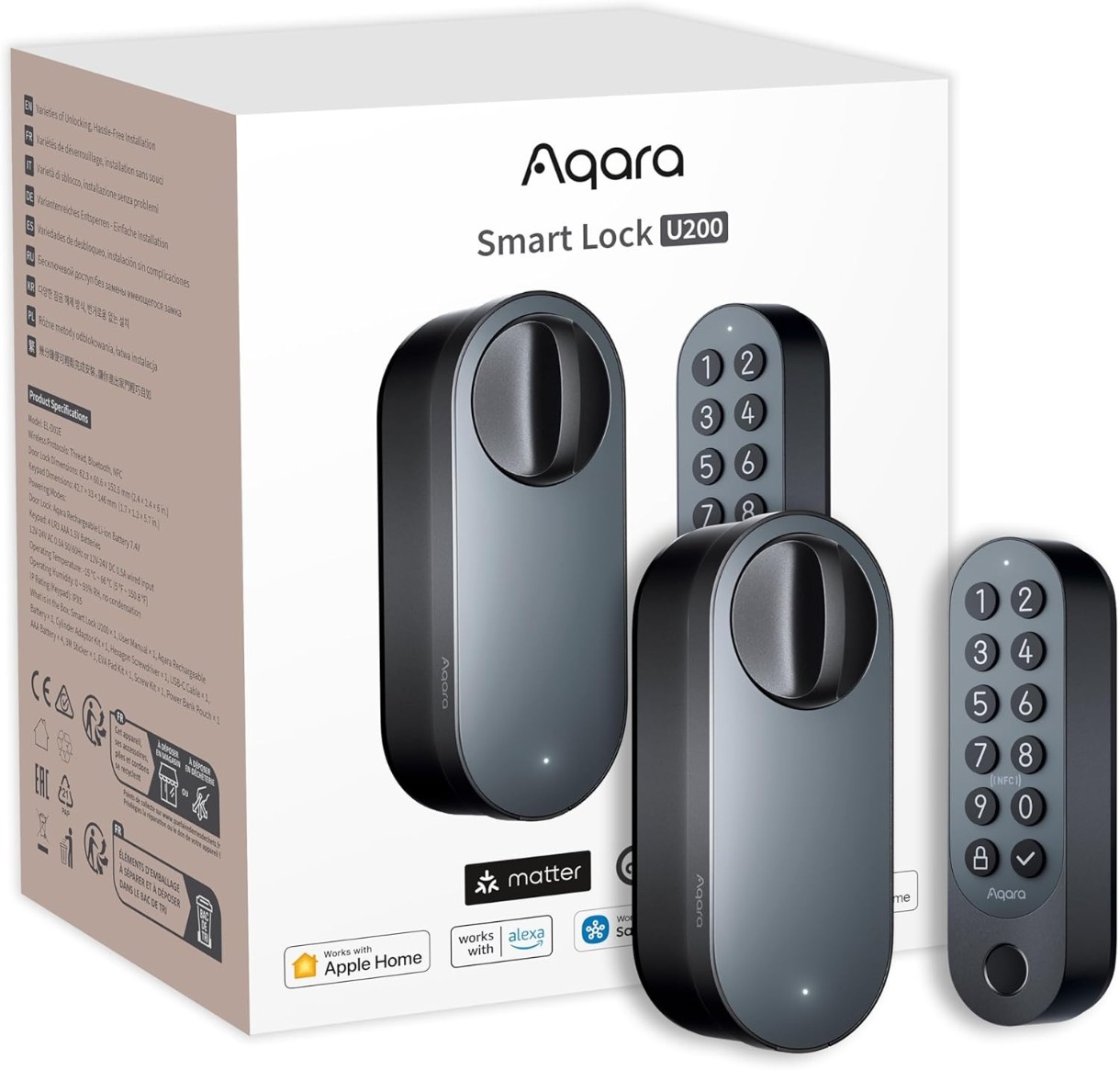 Умный замок Aqara U200 Kit Black