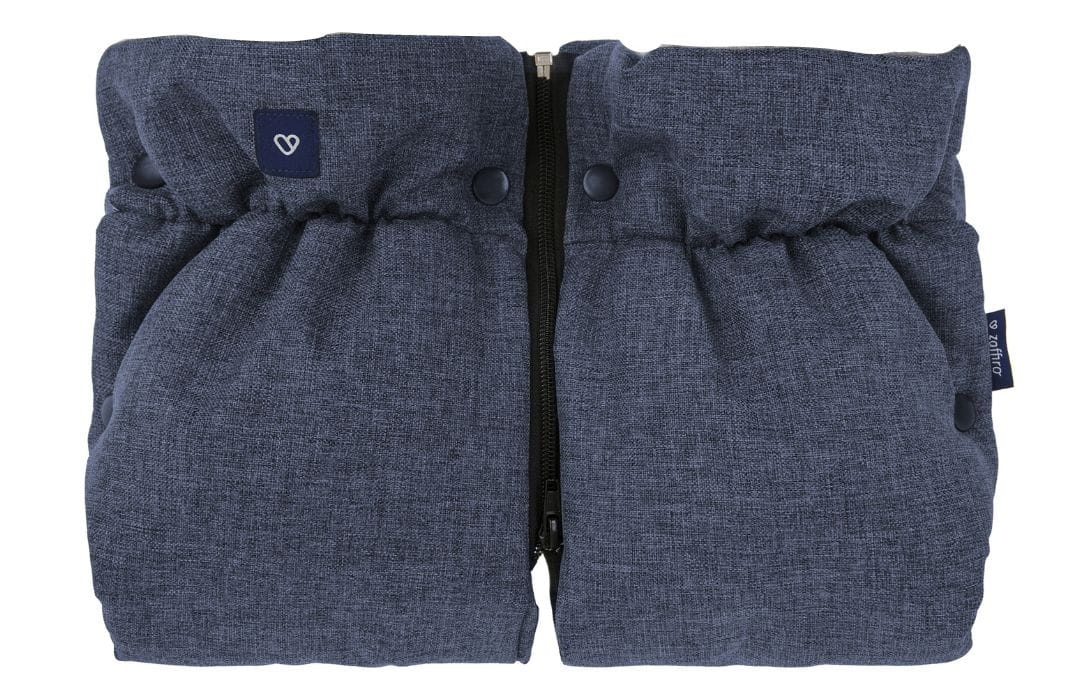 Mufă cărucior Womar Zaffiro Beige Wool Premium Melange Navy Blue