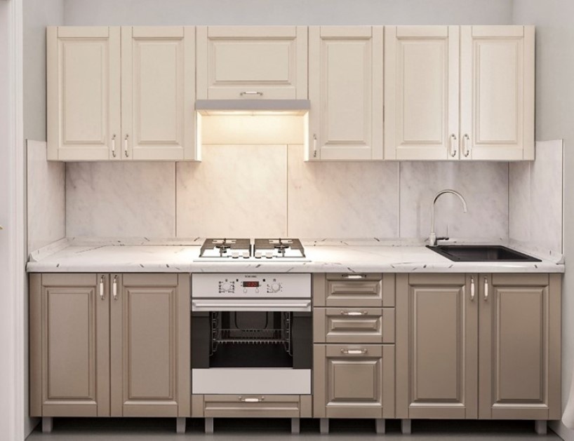 Bucătărie Bafimob Iulia Classic 2.6m Cappuccino/Beige Mat