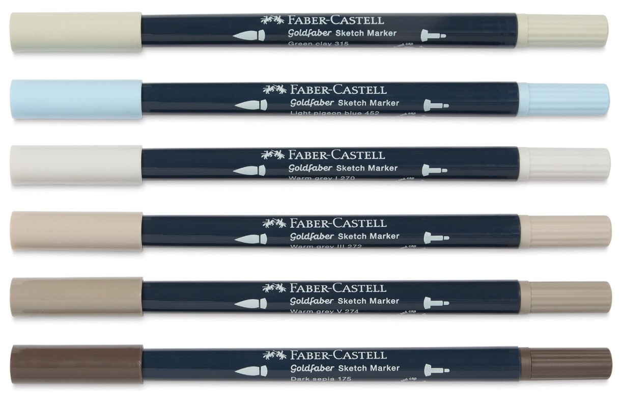 Маркеры Faber-Castell Goldfaber Sketch Dual Markers Architecture 6pcs