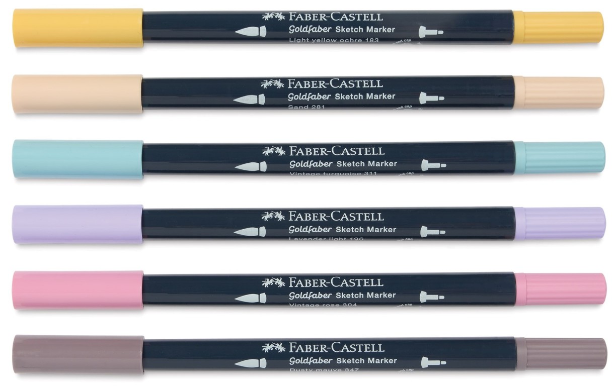 Маркеры Faber-Castell Goldfaber Sketch Dual Markers Fashion 6pcs