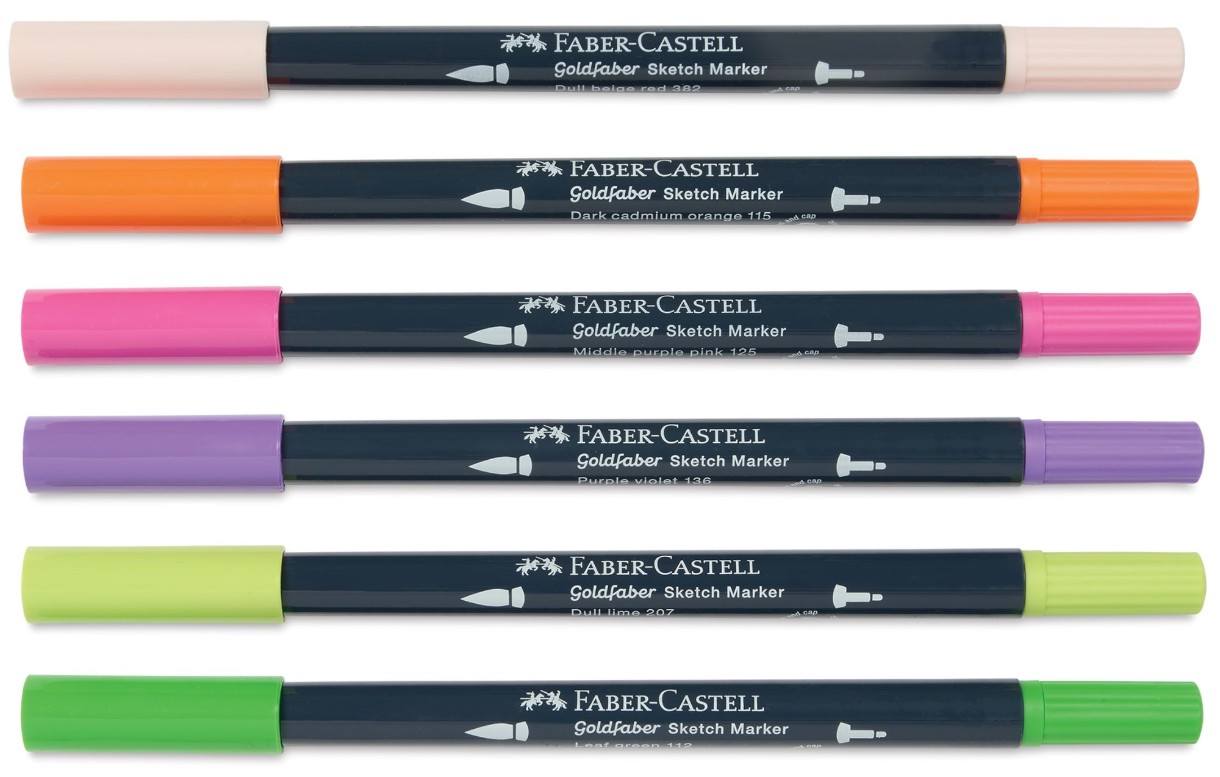 Маркеры Faber-Castell Goldfaber Sketch Dual Markers Graphic Novel 6pcs