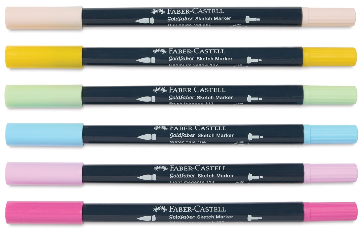 Маркеры Faber-Castell Goldfaber Sketch Dual Markers Kawaii 6pcs