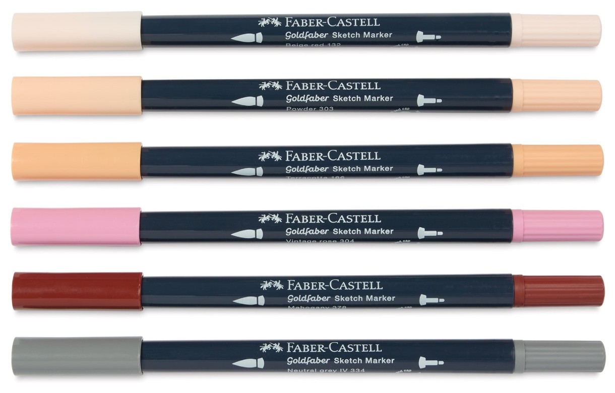 Маркеры Faber-Castell Goldfaber Sketch Dual Markers Portrait 6pcs