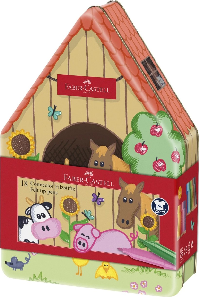 Набор фломастеров Faber-Castell Connector Farmhouse 18pcs