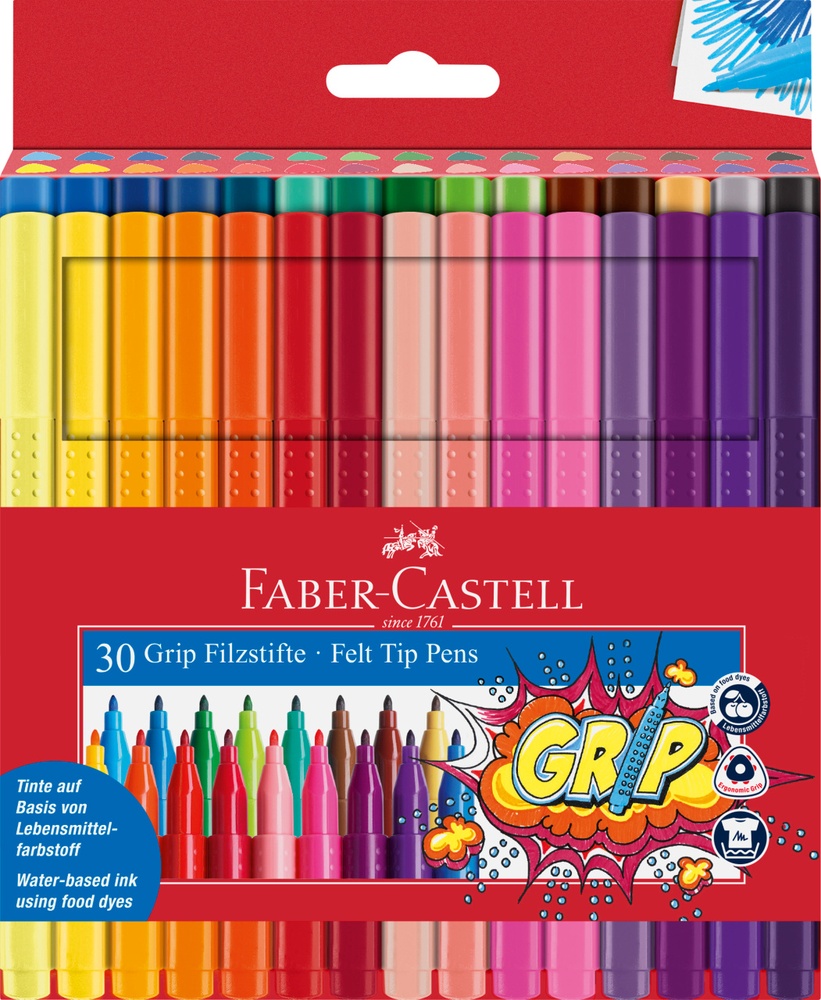 Набор фломастеров Faber-Castell Grip Colour 30pcs