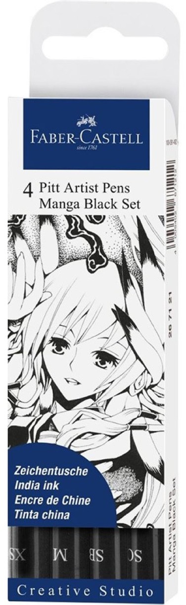 Ручка-лайнер Faber-Castell Pitt Artist Pens Manga Set 4pcs