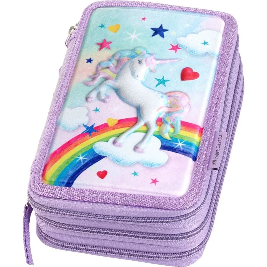 Школьный пенал Faber-Castell Triple Decker Pencil Case Unicorn