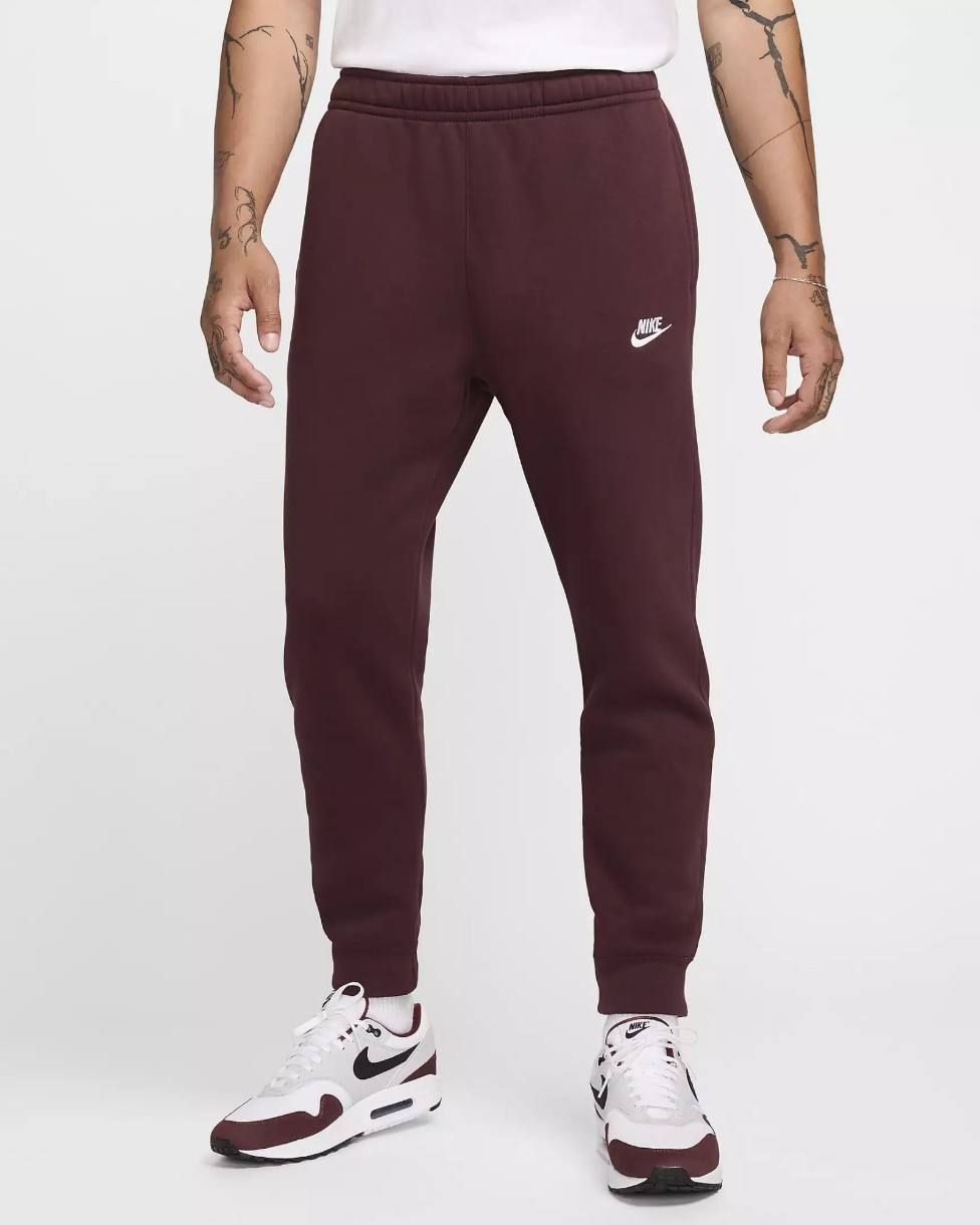 Мужские спортивные штаны Nike M Nsw Club Jggr Bb Burgundy Crush/White, s.M