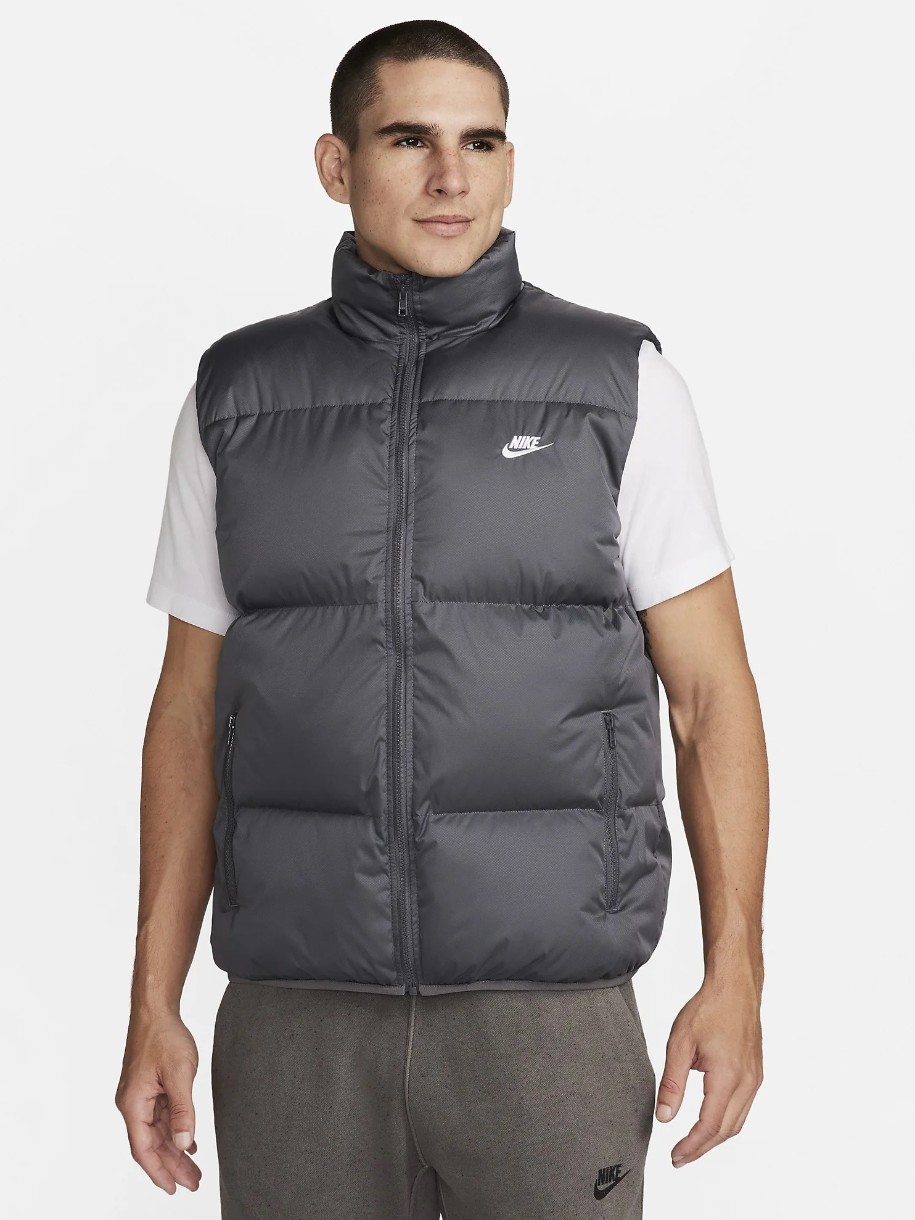 Мужская жилетка Nike M Nk Club Puffer Vest Iron Grey/White, s.L