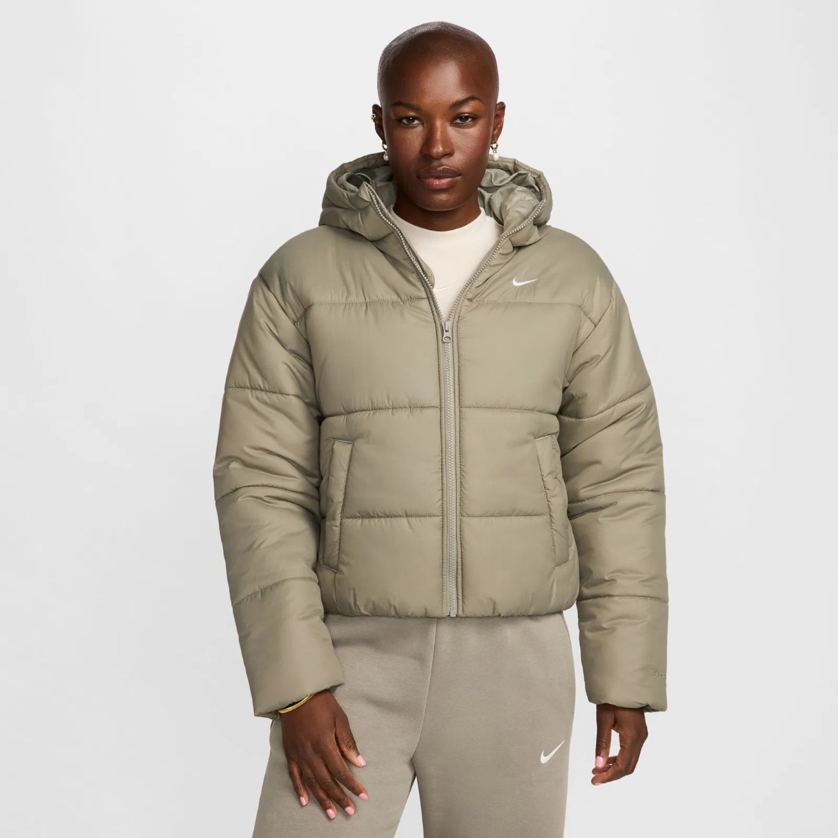 Женская куртка Nike W Nsw Tf Synfl Nk Clsc Pfr Light Army/White, s.M
