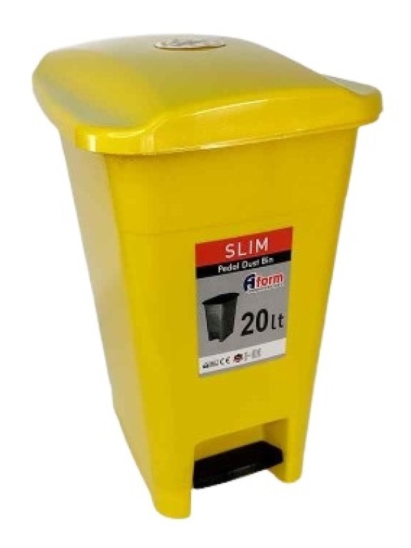Урна Afacan Plastik Yellow 20L (SPK-20105)