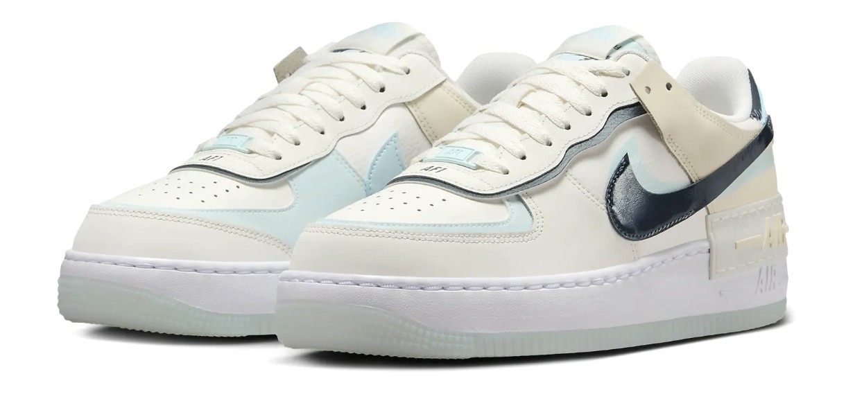 Кеды женские Nike W Af1 Shadow Sail/Glacier Blue/Coconut Milk/Armory Navy, s.38