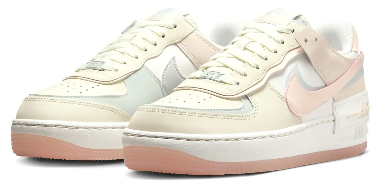 Кеды женские Nike W Af1 Shadow Coconut Milk/Light Silver/Crimson Tint, s.38
