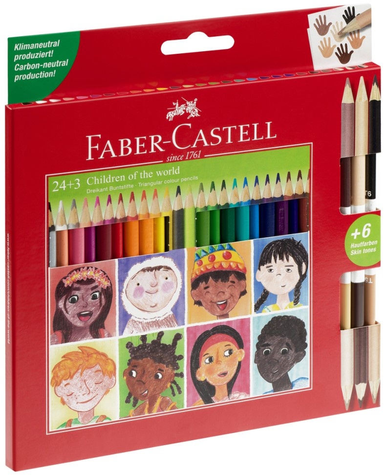 Creioane colorate Faber-Castell Children of the World 27pcs