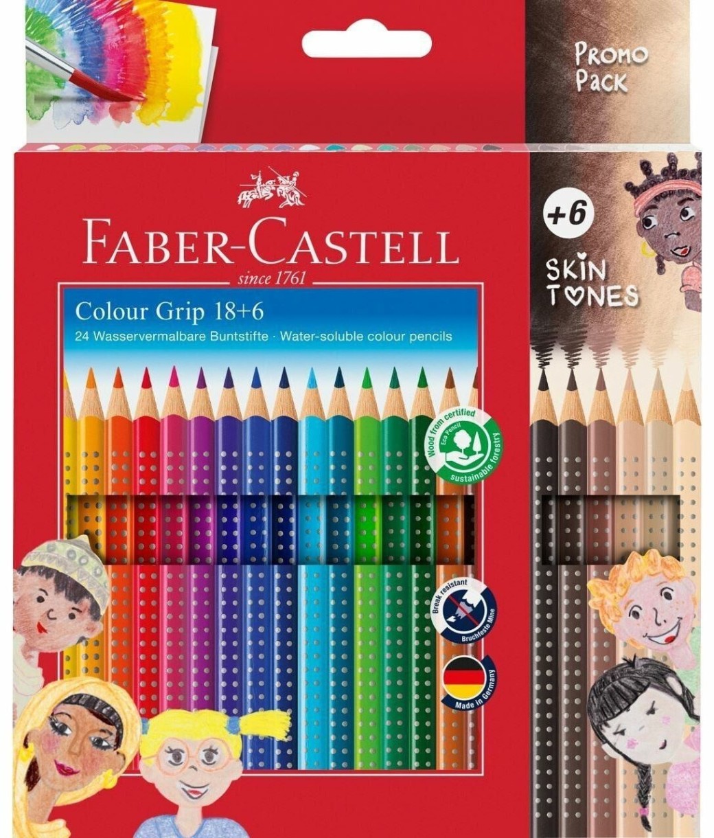 Creioane colorate Faber-Castell Colour Grip 24pcs