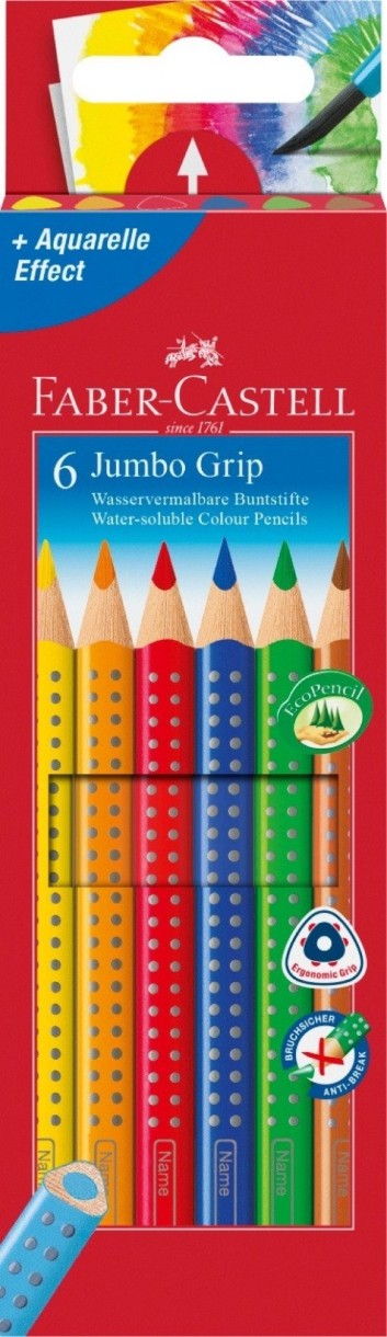 Набор цветных карандашей Faber-Castell Jumbo Grip 6pcs