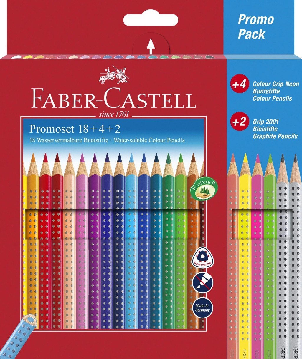 Набор цветных карандашей Faber-Castell Promoset Colour Grip 24pcs