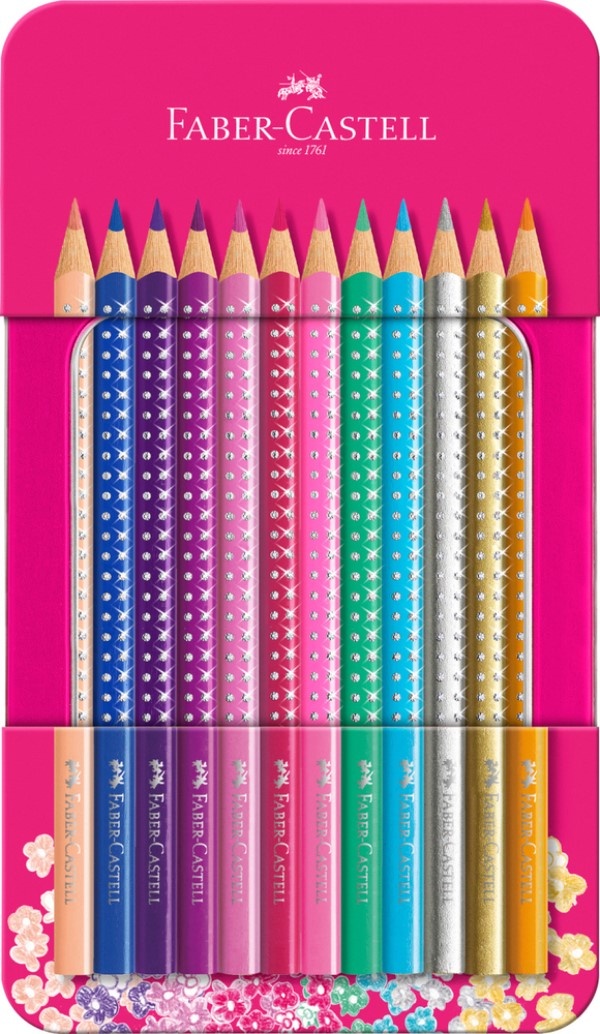 Набор цветных карандашей Faber-Castell Sparkle Pink 12pcs