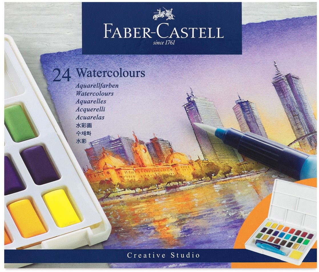 Vopsele de artă Faber-Castell Watercolours 24 Colours