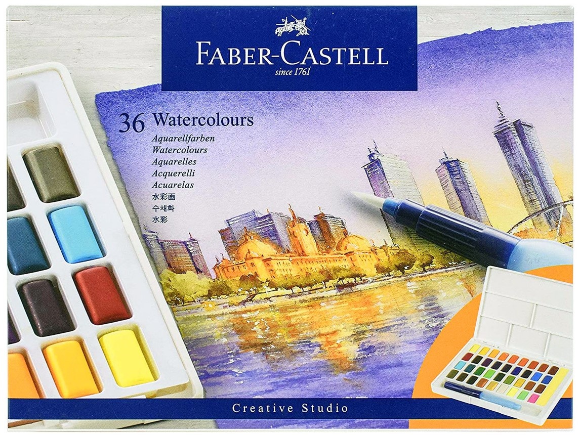Vopsele de artă Faber-Castell Watercolours 36 Colours