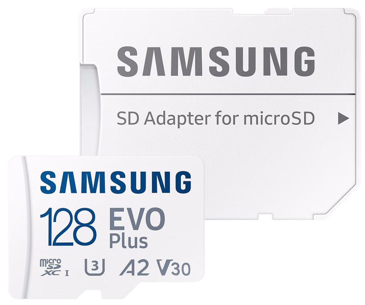 Карта памяти Samsung MicroSD EVO Plus 128Gb Class 10 UHS-I U3 + SD adapter (MB-MC128SA)