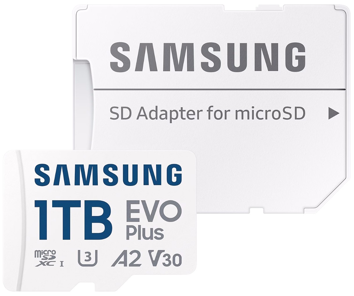 Карта памяти Samsung MicroSD EVO Plus 1Tb Class 10 UHS-I U3 + SD adapter (MB-MC1T0SA)