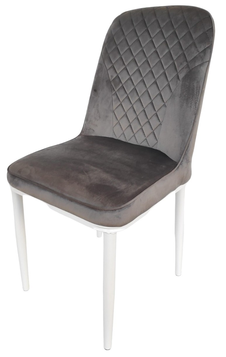 Стул AG DC2-002 Lux Velur Middle Grey/White