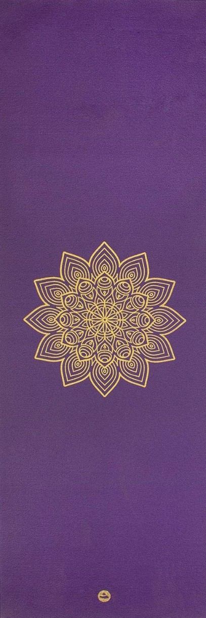 Коврик для йоги Bodhi Yoga Rishikesh Premium 60 Golden Mandala Purple