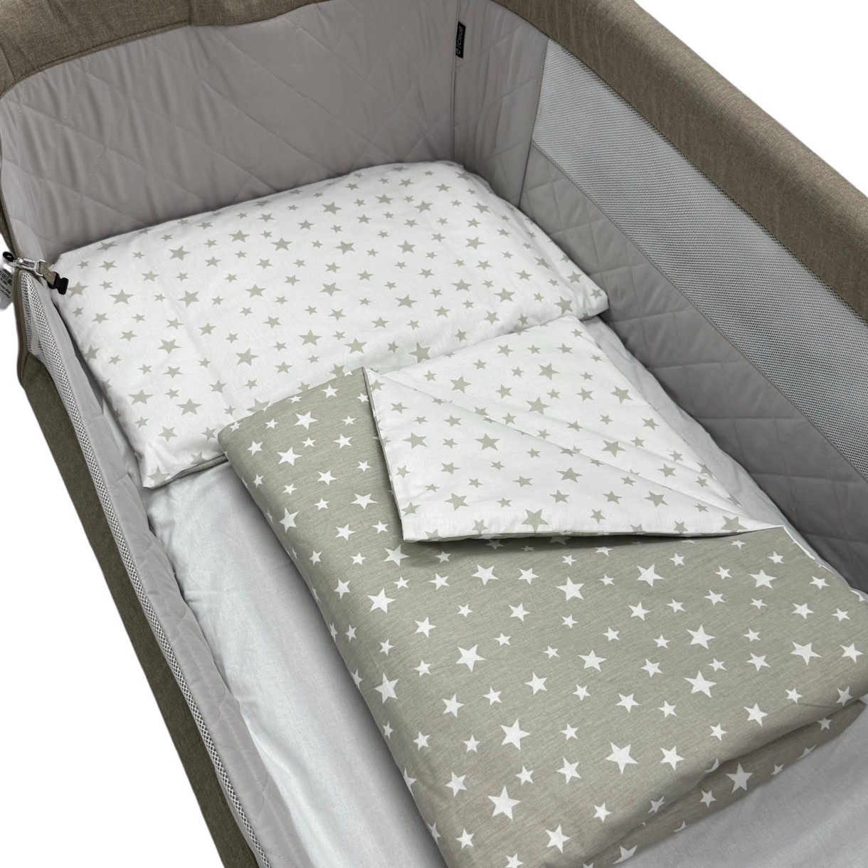 Lenjerie de pat pentru copii ES Beige Stars 5pcs