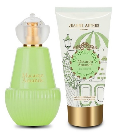 Set de parfumuri pentru ea Jeanne Arthes Macaron Amande EDP 100ml + Body Lotion 150ml
