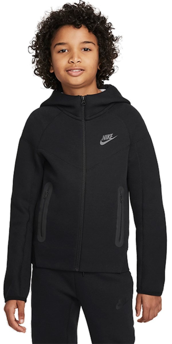 Hanorac pentru copii Nike B Nsw Tech Flc Fz Black, s.XL