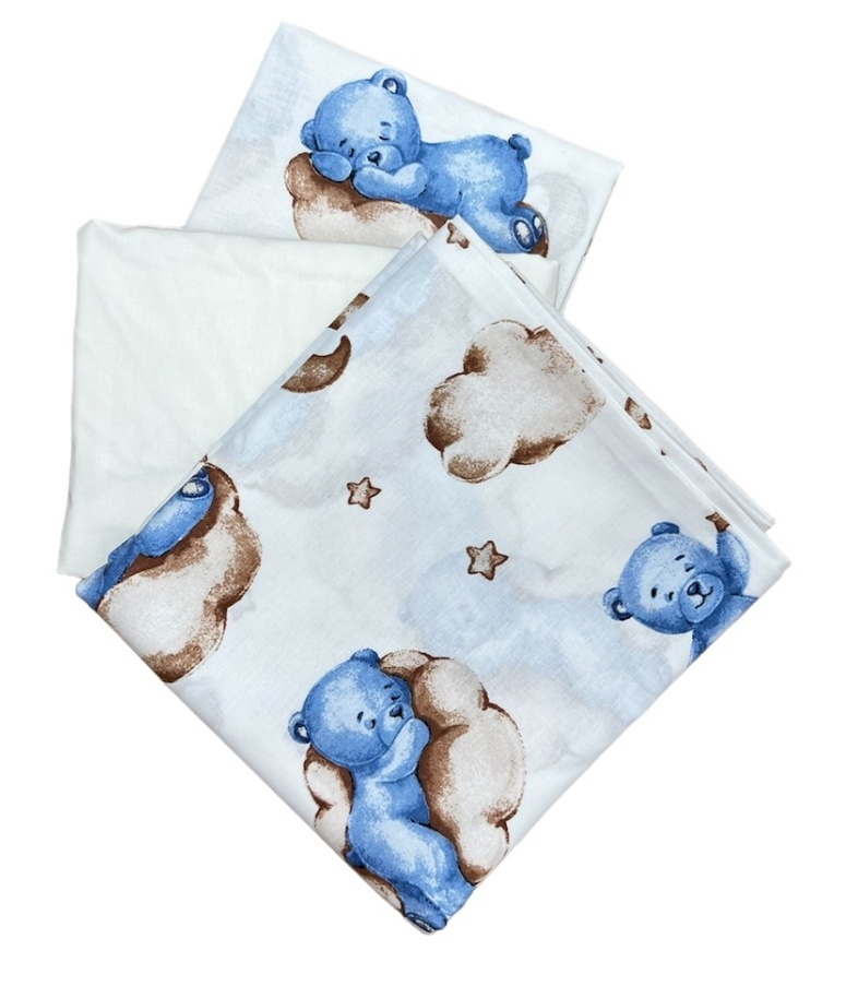 Детское постельное белье ES 120x60cm Sleepy Teddy 3pcs