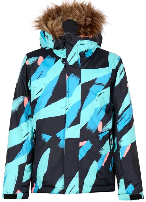 Geacă pentru copii Fundango Jacket Black/Blue/Turquoise, s.128