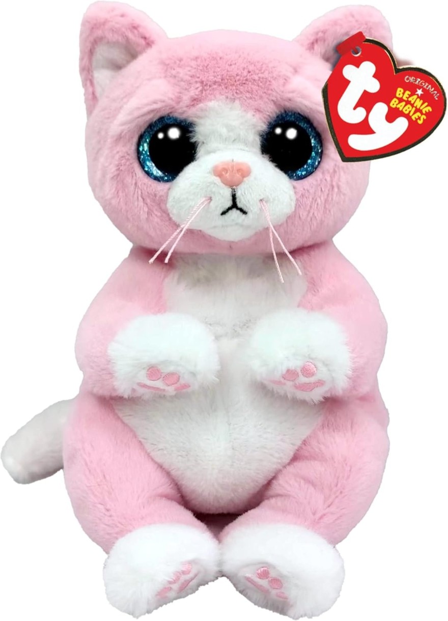 Jucărie de pluș Ty Lillibelle Fluffy Kitten Pink 20cm (TY41283)