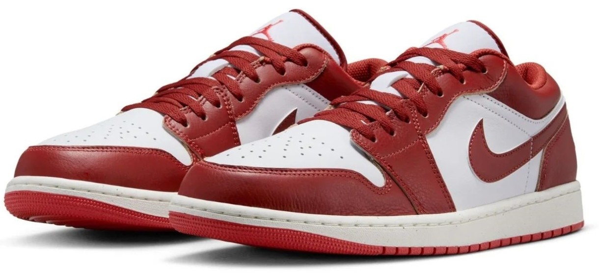 Ghete pentru bărbați Nike Air Jordan 1 Low Se White/Dune Red/Lobster/Sail/Vachetta Tan, s.44