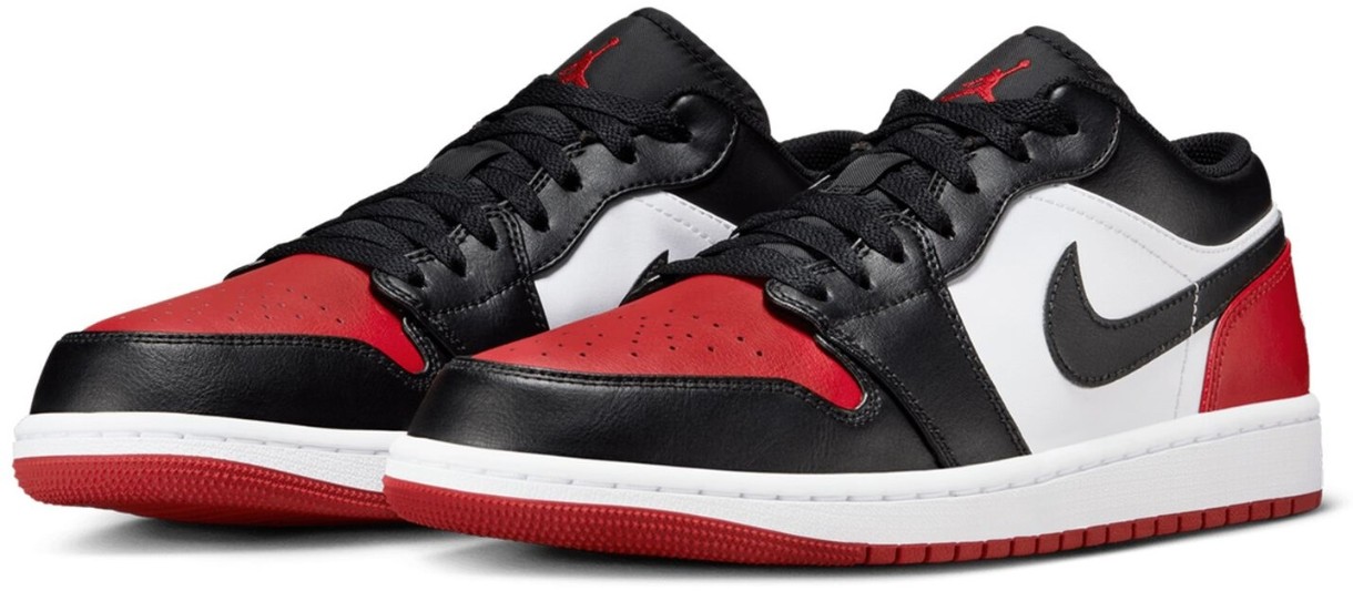 Кеды мужские Nike Air Jordan 1 Low White/Varsity Red/Black, s.44