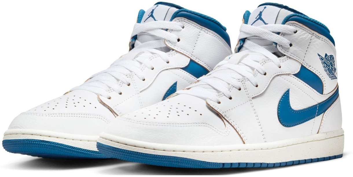 Ботинки мужские Nike Air Jordan 1 Mid Se White/Industrial Blue/Sail, s.41