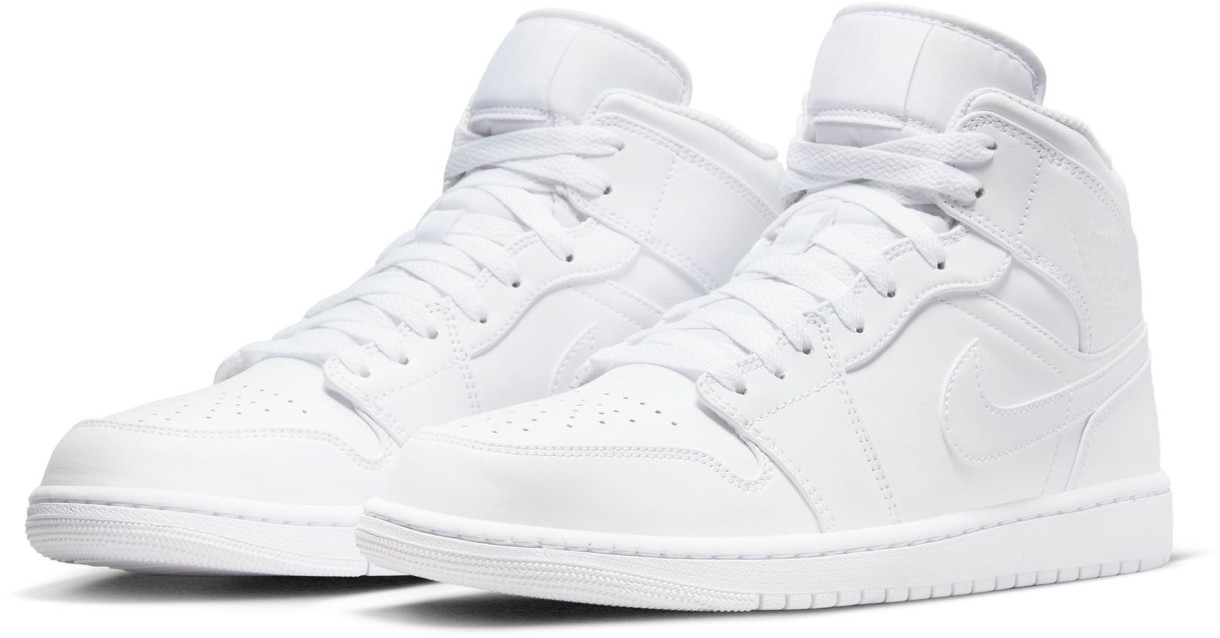 Ботинки мужские Nike Air Jordan 1 Mid Triple White, s.42