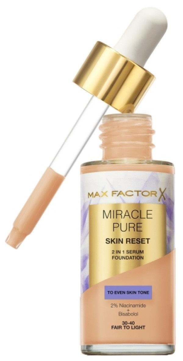 Fond de ten pentru față Max Factor Miracle Pure Skin Reset Serum Foundation 30-40 Fair to Light