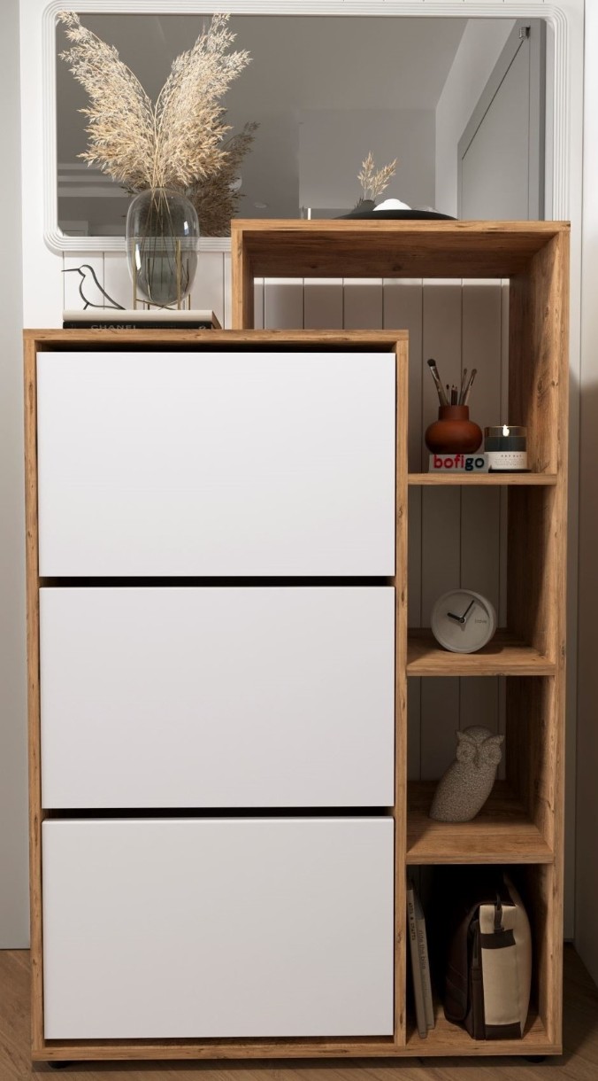 Обувница Nex Home 18-04-21 Oak/White